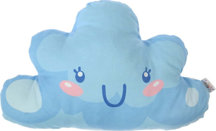 Modrý dětský polštářek s příměsí bavlny Mike & Co. NEW YORK Pillow Toy Hurro