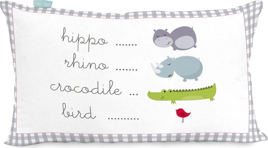 Oboustranný bavlněný povlak na polštář Mr. Fox Hippo