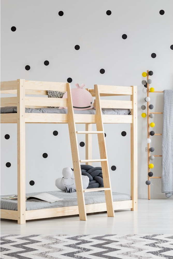 Patrová dětská postel z borovicového dřeva 90x190 cm CLP - Adeko Adeko