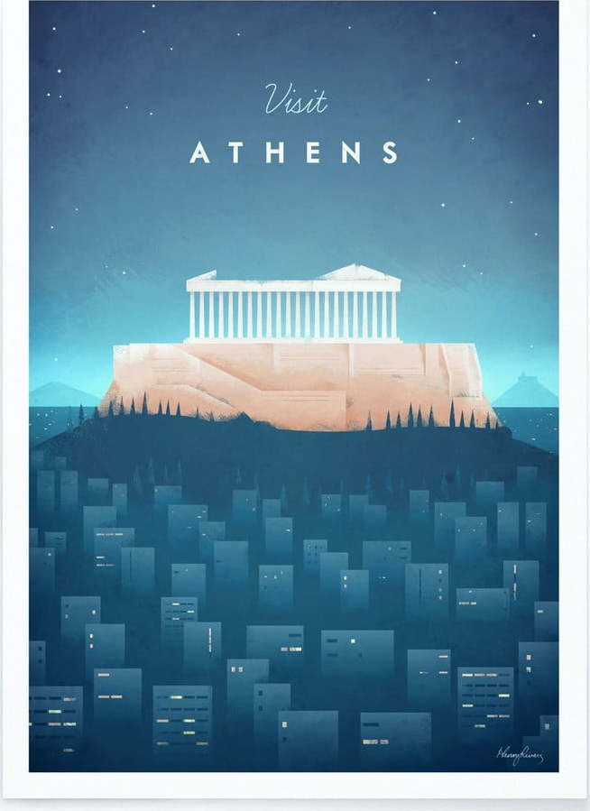 Plakát Travelposter Athens