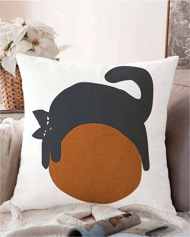 Povlak na polštář s příměsí bavlny Minimalist Cushion Covers Kitty