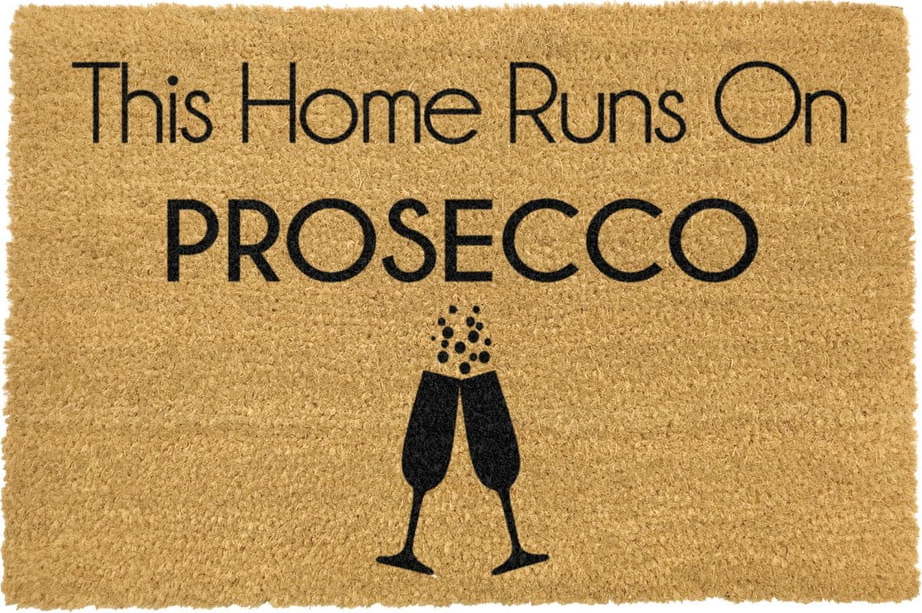 Rohožka z přírodního kokosového vlákna Artsy Doormats This Home Runs On Prosecco