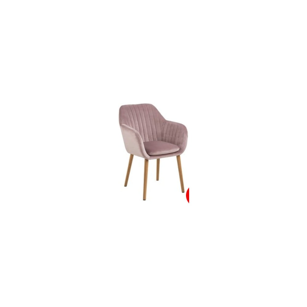 Růžová jídelní židle s dřevěným podnožím Bonami Essentials Emilia Bonami Essentials