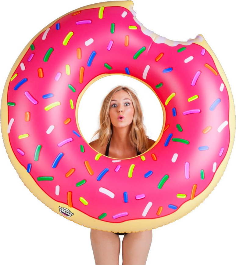 Růžový nafukovací kruh ve tvaru donutu Big Mouth Inc. Big Mouth Inc.