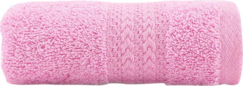 Růžový ručník z čisté bavlny Sunny