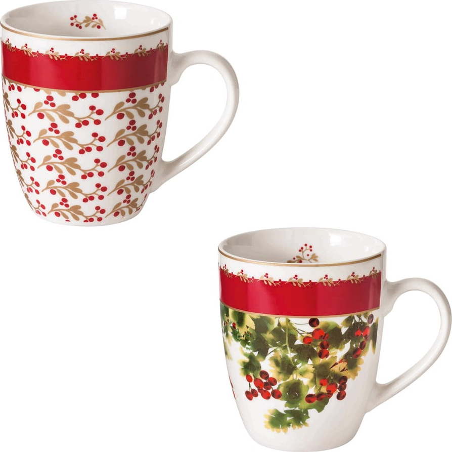 Sada 2 porcelánových hrnků Brandani Mug Le Bacche Brandani