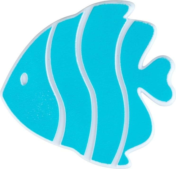 Sada 5 světle modrých protiskluzových nálepek do vany Wenko Fish WENKO