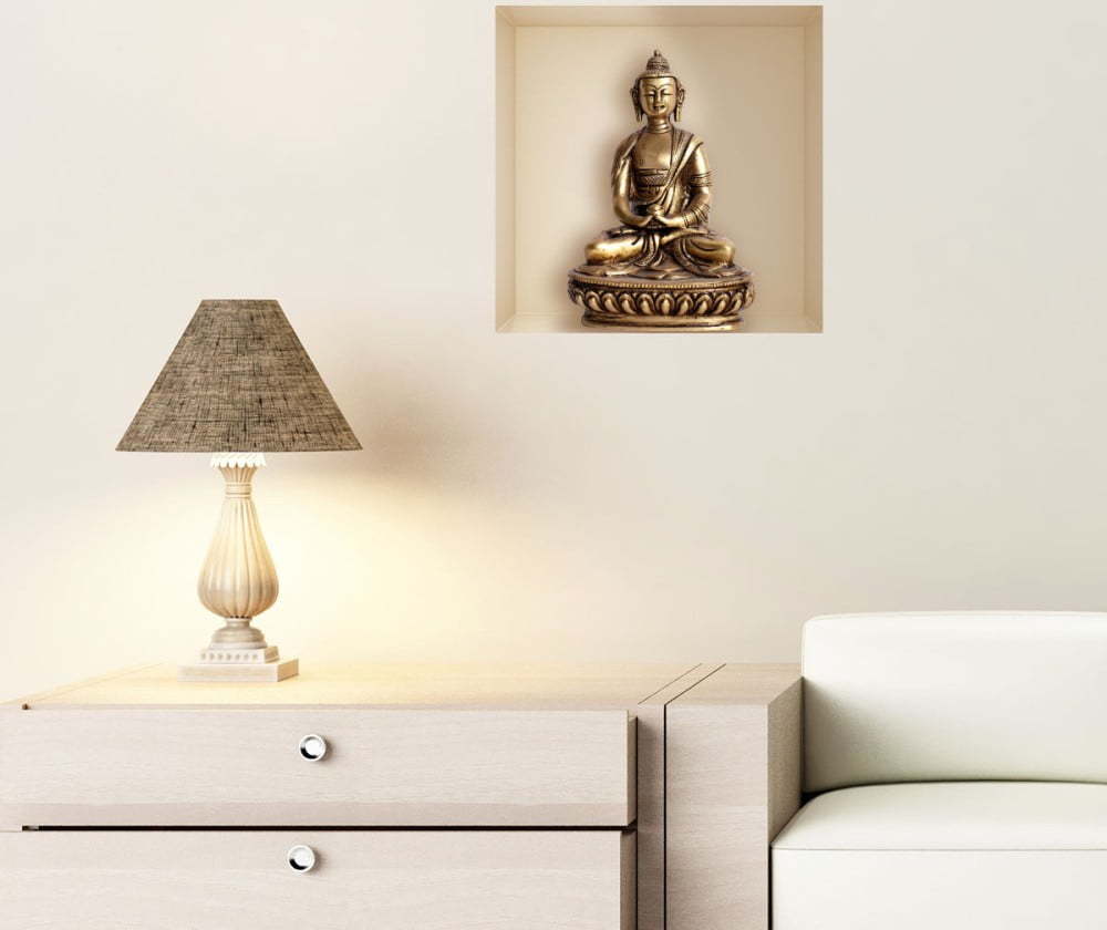 Samolepka s 3D efektem Ambiance Buddha Statue Ambiance