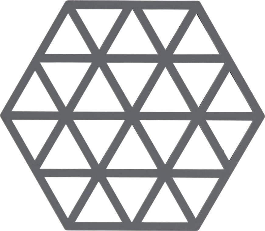 Šedá silikonová podložka pod horké nádoby Zone Triangles Zone