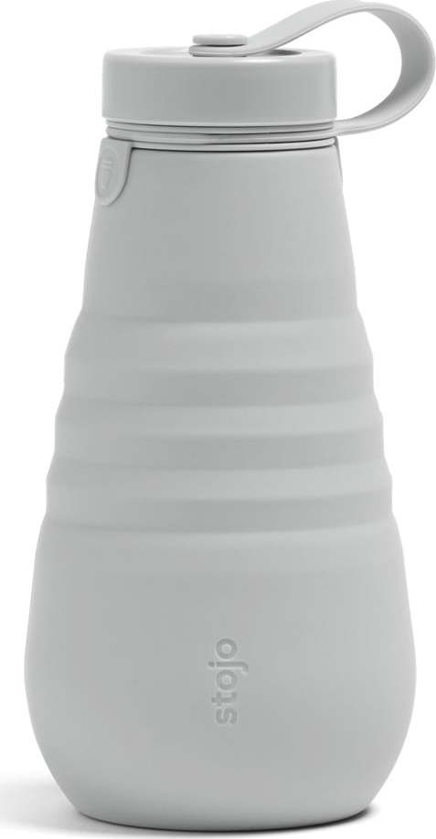 Šedá skládací láhev Stojo Bottle Cashmere