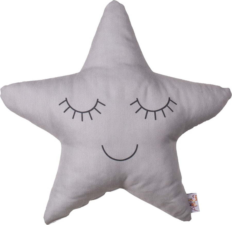 Šedý dětský polštářek s příměsí bavlny Mike & Co. NEW YORK Pillow Toy Star