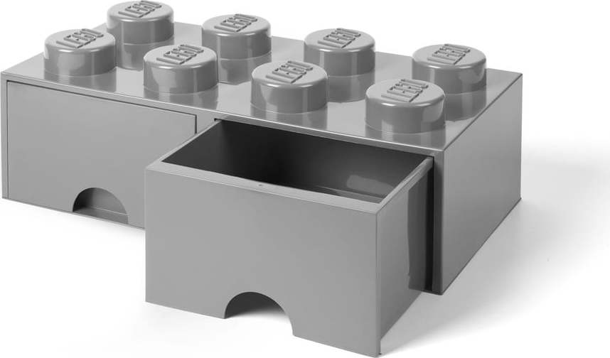 Šedý úložný box se dvěma šuplíky LEGO® LEGO