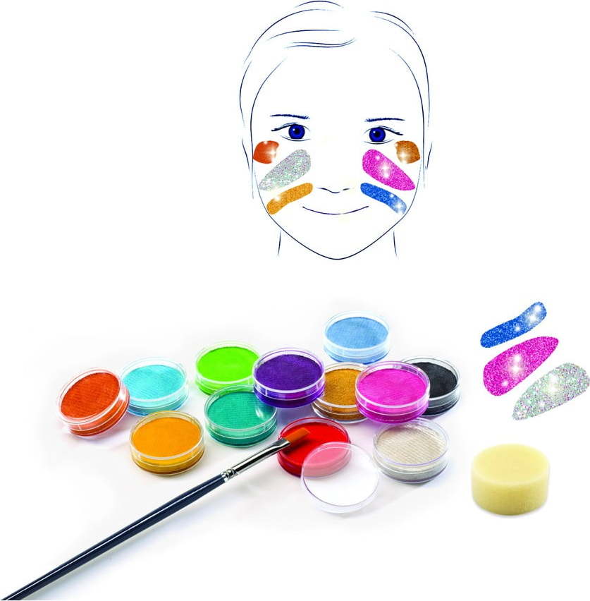 Set pro malování na obličej Djeco Glitter DJECO
