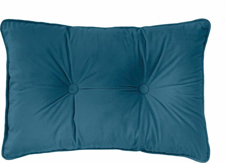 Tmavě modrý polštář Tiseco Home Studio Velvet Button