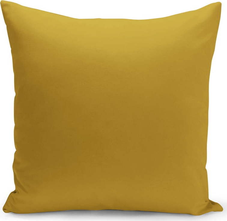 Tmavě žlutý dekorativní povlak na polštář Kate Louise Lisa