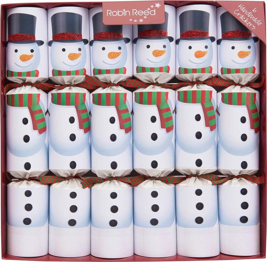 Vánoční crackery v sadě 6 ks Racing Snowman - Robin Reed Robin Reed