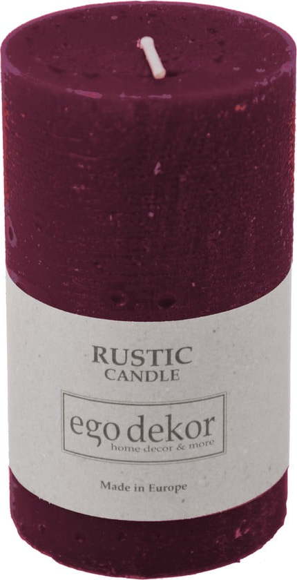 Vínově červená svíčka Rustic candles by Ego dekor Rust