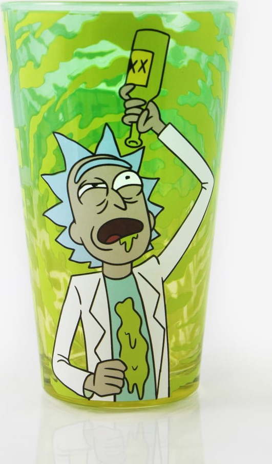 Zelená sklenice Big Mouth Inc. Rick & Morty Wrecked