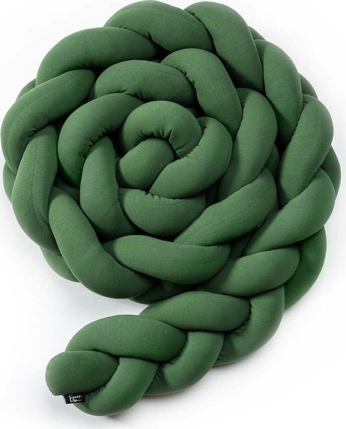 Zelený bavlněný pletený mantinel do postýlky ESECO