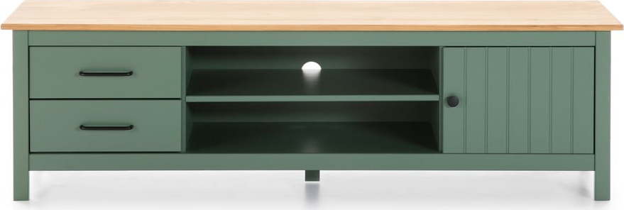 Zelený dřevěný TV stolek Marckeric Miranda Marckeric