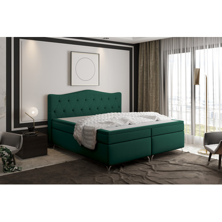 Čalouněná postel Cloud 160x200 cm Zelená KOLA