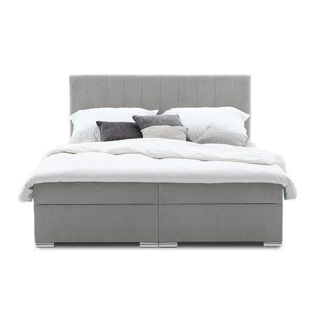 Čalouněná postel GRENLAND 160x200 cm Světle šedá Signal-nabytek