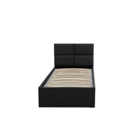Čalouněná postel MONOS II bez matrace rozměr 90x200 cm - Eko-kůže Černá eko-kůže Signal-nabytek