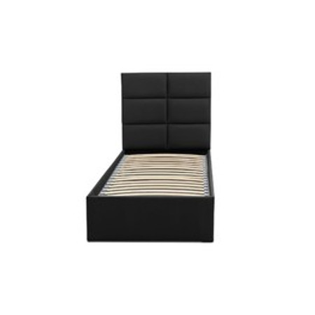 Čalouněná postel TORES II bez matrace rozměr 90x200 cm - Eko-kůže Černá eko-kůže Signal-nabytek