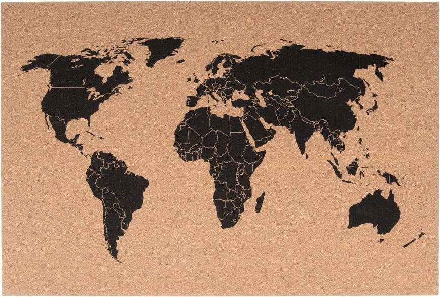 Korková nástěnná mapa PT LIVING World