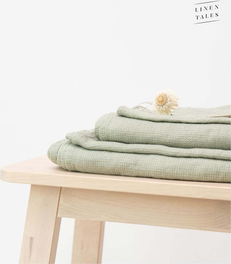 Zelený lněný ručník 30x30 cm - Linen Tales Linen Tales