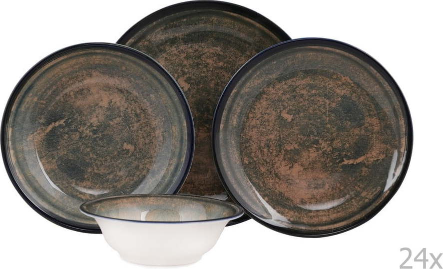 24dílná sada porcelánového nádobí Kutahya Sangrio Kütahya Porselen