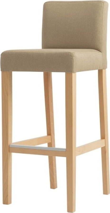 Béžová barová židle s přírodními nohami CustomForm Wilton CustomForm