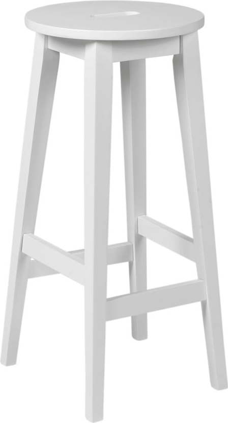 Bílá barová stolička s nohami z březového dřeva Rowico Frigg Rowico