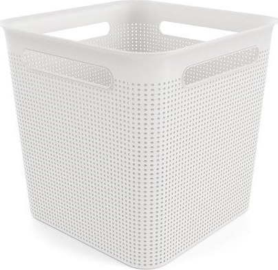 Bílý úložný košík z recyklovaného plastu Brisen - Rotho ROTHO