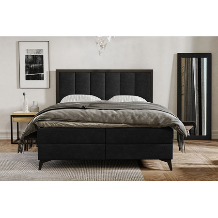 Čalouněná postel LOFT rozměr 160x200 cm - černá TT-FURNITURE