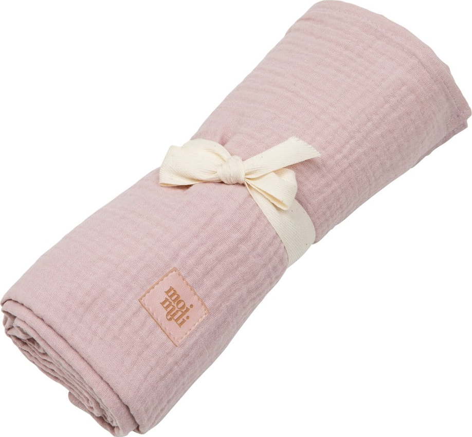 Růžová mušelínová dětská deka 100x100 cm Baby Pink - Moi Mili Moi Mili