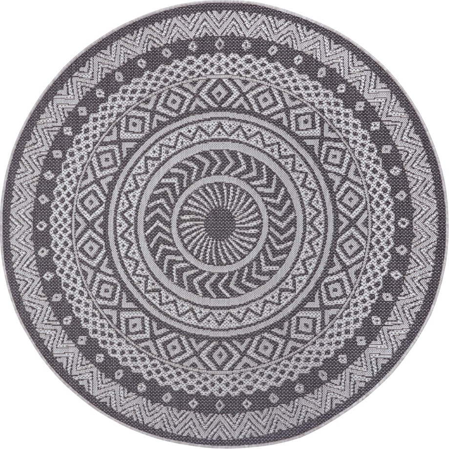 Šedý venkovní koberec Ragami Round