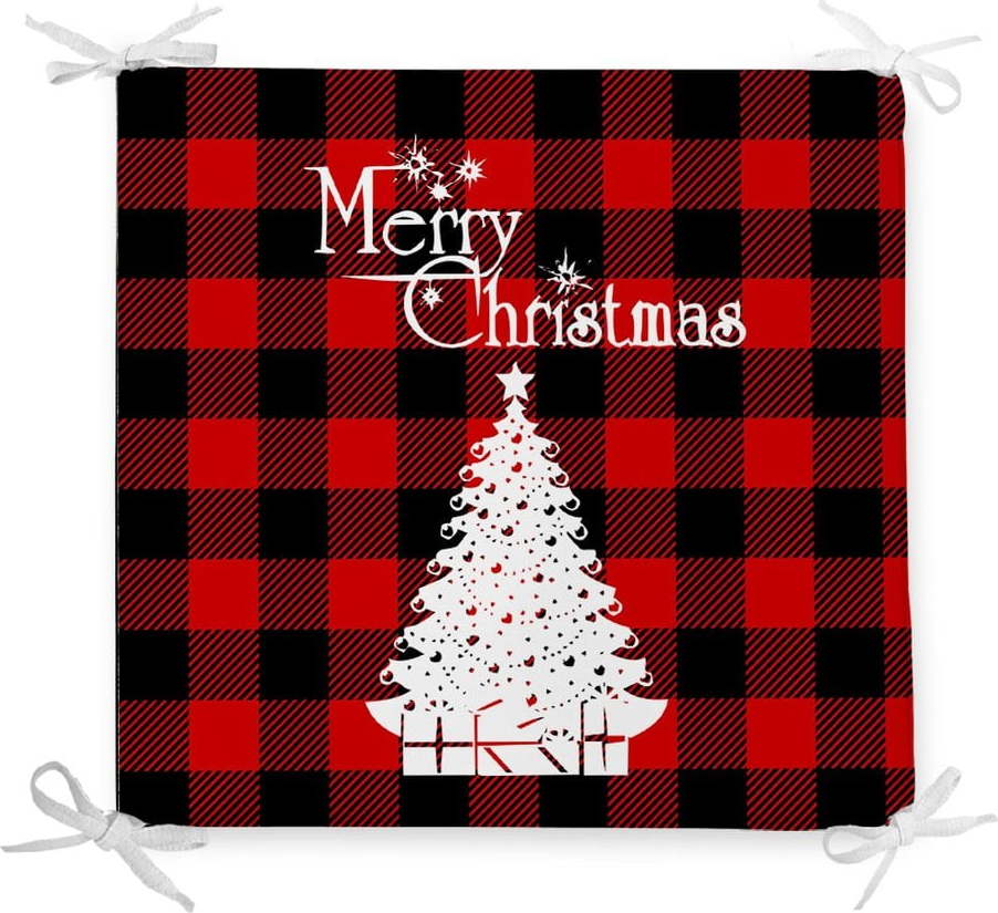 Vánoční podsedák s příměsí bavlny Minimalist Cushion Covers Xmas Tree