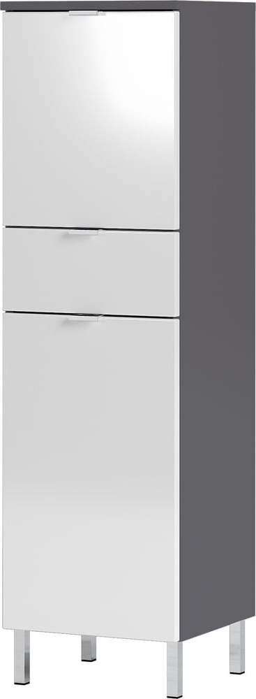 Bílo-šedá vysoká koupelnová skříňka 34x120 cm Mauresa - Germania Germania