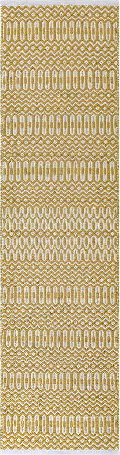 Bílo-žlutý běhoun Asiatic Carpets Halsey