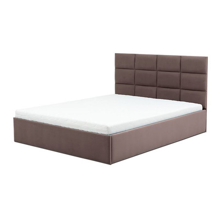 Čalouněná postel TORES s pěnovou matrací rozměr 160x200 cm Kakao Signal-nabytek