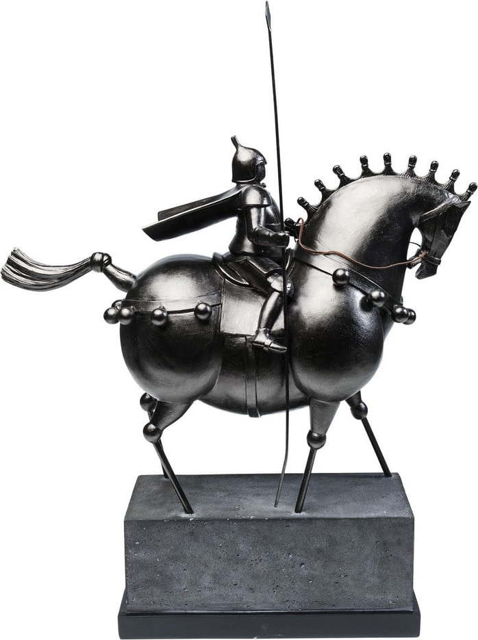 Černá dekorativní socha jezdce na koni Kare Design Black Knight Kare Design