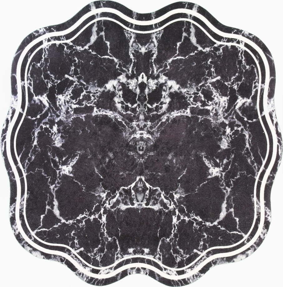 Černý kulatý koberec ø 100 cm - Vitaus Vitaus