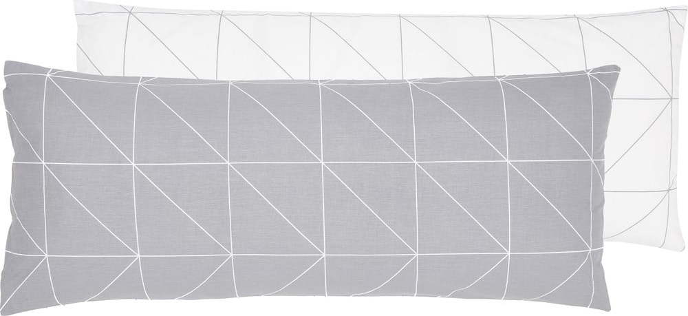 Bílý dekorativní povlak na polštář z ranforce bavlny by46