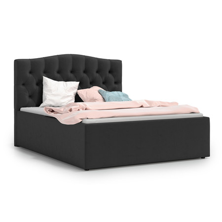 Čalouněná postel RIVA 160x200 cm Černá KOLA