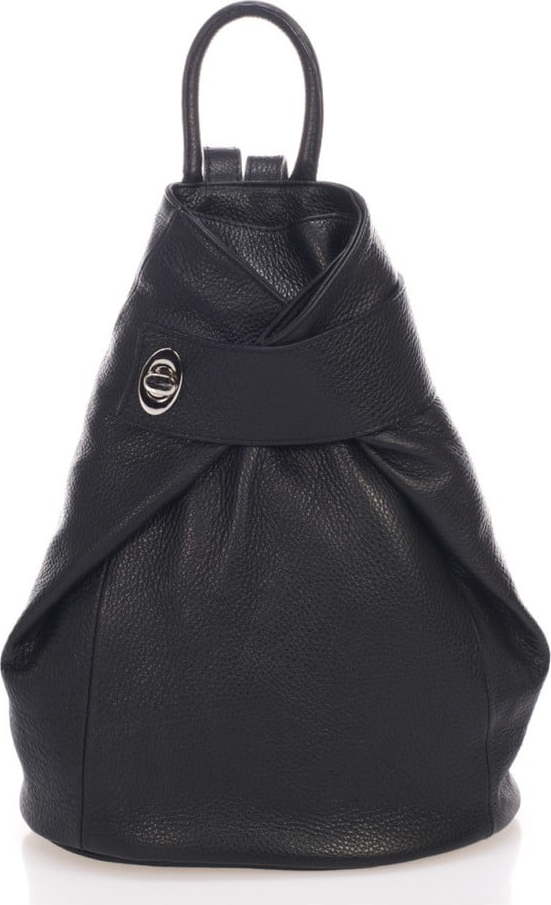 Černý kožený batoh Lisa Minardi Narni Lisa Minardi