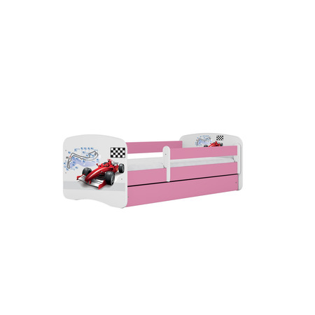 Dětská postel bez úložného prostoru Babydream 70x140 cm - formule Bílá + růžová Bez matrace Signal-nabytek