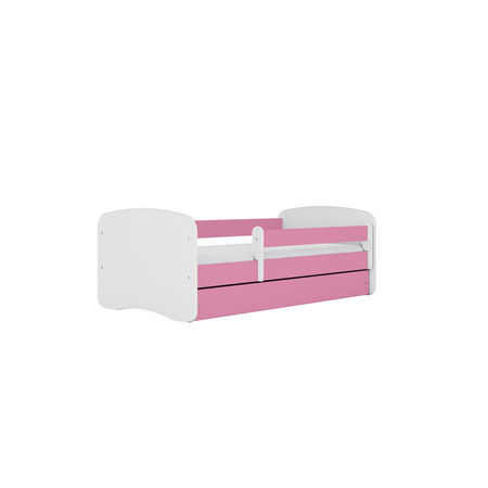 Dětská postel s úložným prostorem Babydream 80x160 cm Bílá + růžová Bez matrace Signal-nabytek