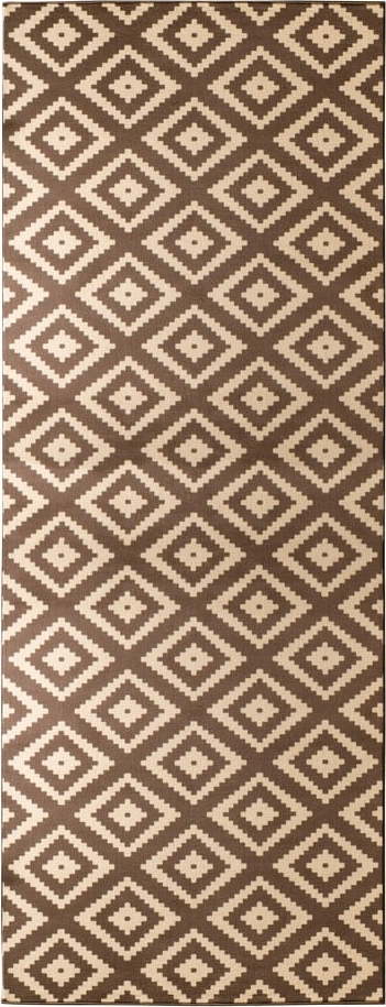 Hnědý koberec běhoun 200x80 cm Diamond - Hanse Home Hanse Home