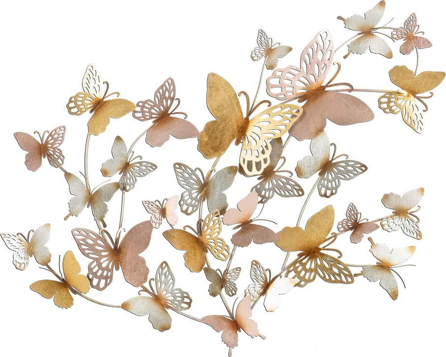 Kovová nástěnná dekorace 132x95.5 cm Butterflies - Mauro Ferretti Mauro Ferretti